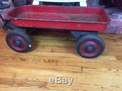 Vintage Rare Red Sav Way Flyer Wagon Radio Flyer Sav Way Detroit Michigan