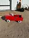 Vintage Red Metal Kids Pedal Car Jr. Fireman Fire Dept 1980s with Bell