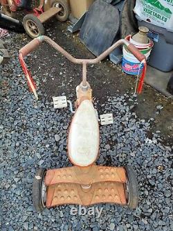 Vintage Red Montgomery Ward Hawthorne 2-Step Tricycle With Troxel Seat