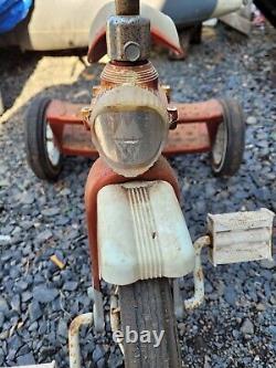 Vintage Red Montgomery Ward Hawthorne 2-Step Tricycle With Troxel Seat