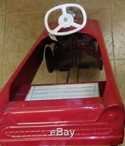 Vintage Red and White Fire Chief Pedal Car Vintage Toys No Box