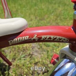 Vintage Retro Radio Flyer Red Tricycle Spoke Wheels Steel Frame Model 33