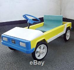Vintage Russian Pedal Car Yellow 1970 Restored Car Very Rare