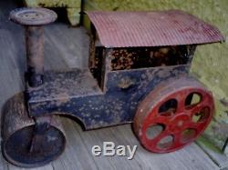 Vintage STEELCRAFT Steam Roller 1934 Childs Steerable Ride On Toy Original