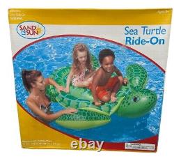 Vintage Sand N Sun Inflatable Sea Turtle Pool Party 71L x 62 Wide New In Box