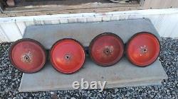 Vintage Set of 4 Official Soap Box Derby Wheels & Tires FREE SHIPPING