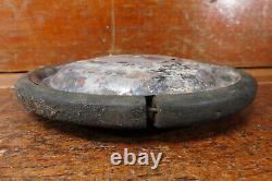 Vintage Set of 4 Pedal Car Metal Wheels Hard Rubber Tires 9 1/2 Diameter