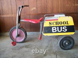 Vintage Silver Rider Angeles School Bus Tricycle