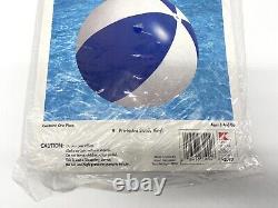 Vintage Splash Club Kmart 48 Inch Inflatable Beach Ball New Sealed Blue White