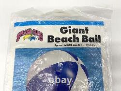 Vintage Splash Club Kmart 48 Inch Inflatable Beach Ball New Sealed Blue White