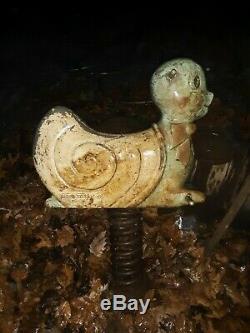 Vintage Spring rider Mexico forge snail rare cast aluminum with spring