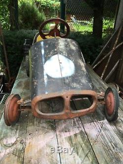 Vintage Sprint Car Pedal Car Fire Ball Race Car 50s Chain driven Toy