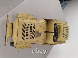 Vintage Structo 5 Airlines Doodle Bug Traffic Control Yellow Ride On car