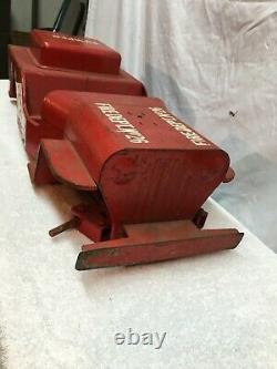 Vintage Structo Jeep Fire Truck Ride On Pedal Car Parts Repair