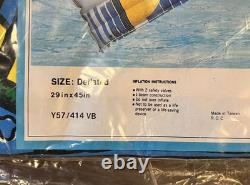 Vintage Sun N Fun Inflatables Canvas Fabric Printed Surf Rider 45X29 New