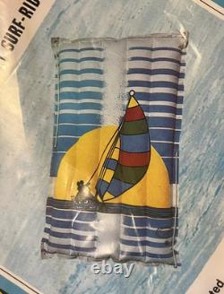 Vintage Sun N Fun Inflatables Canvas Fabric Printed Surf Rider 45X29 New