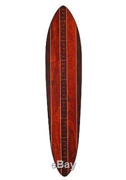 Vintage Surfboard Wooden Growth Chart Mahogany Stripe fast shipping