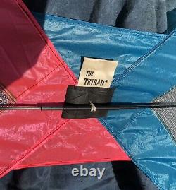 Vintage Tetrad Quad 4 Line Stunt Kite 69x36 In Mint Condition With Instructions