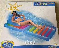 Vintage The Wet Set By Intex Suntanner Folding Lounge-Chair Float 80 X 37 NEW