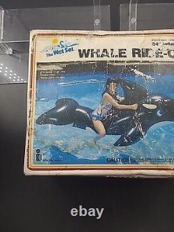 Vintage The Wet Set Whale RideOn 84 Inflatable 1985 Orca Pool Float #58561 RARE