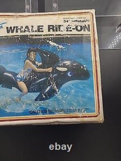 Vintage The Wet Set Whale RideOn 84 Inflatable 1985 Orca Pool Float #58561 RARE