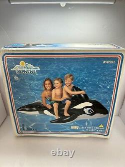Vintage The Wet Set Whale Ride On 84 Inflatable 1999 Orca Pool Float