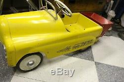 Vintage Thistle Rocket 30 Pedal Car Dump Truck Made In Canada Pressed Steel