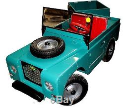 Vintage Toylander Ride-On Land Rover Toy with Bed Cover & Detachable Trailer