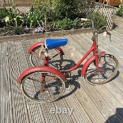 Vintage Triang Tricycle 1948 1940s Cycle Trike Red Runner Supermom Saddle