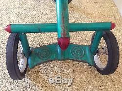 Vintage Tricycle AMF Rocket Mid Century 1950s Retro Space Age Rare HTF Green