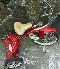 Vintage Two Step Tricycle Red White Crown Murray