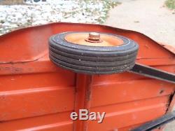 Vintage U-Haul Toy Pedal Car Tractor Trailer Pressed Steel HTF
