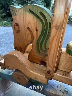 Vintage VERMONT Made Child Horse Scooter Bike Artisan Signed WILL LAST FOREVER