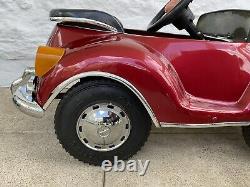 Vintage VW Red Beetle Junior Sportster Metal Pedal Car TS-110 Rare