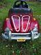 Vintage VW Red Beetle Junior Sportster Metal Pedal Car TS-110 Rare and works