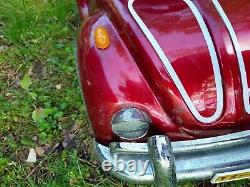 Vintage VW Red Beetle Junior Sportster Metal Pedal Car TS-110 Rare and works