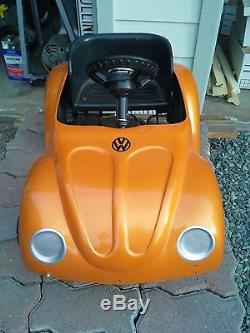 Vintage VW Volkswagen Bug Beetle Pedal Car Metal Shell Part Old Garage Kids Shop