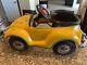 Vintage VW Yellow Beetle Junior Sportster Metal Pedal Car TS-110
