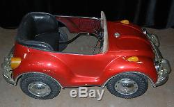 Vintage Volkswagen Red VW Bug Beetle Pedal Car AS-IS NOT WORKING