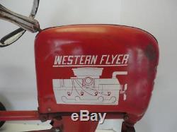 Vintage WESTERN FLYER TRACTOR E-492 Chain Drive Pedal Car 100% Original
