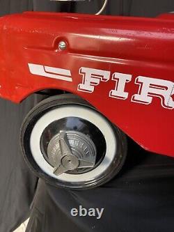Vintage WF Fire Chief Pedal AMF pretty Clean missing one hub cap has sticker