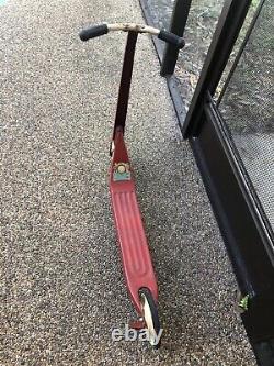 Vintage Wee Wheelers Scooter Push Style 2 Wheel Metal Red