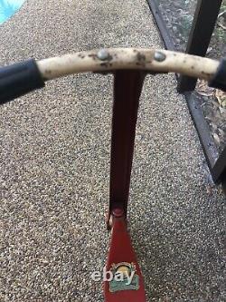 Vintage Wee Wheelers Scooter Push Style 2 Wheel Metal Red