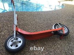 Vintage Wee Wheelers Scooter Push Style 2 Wheel Metal Red