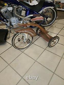 Vintage Western Flyer 10 Front Wheel Tricycle Metal Toy Trike With Front Fork