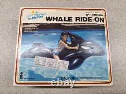 Vintage Wet Set Whale Ride On 84 Inflatable 1985 Orca Pool Float #58561 Intex