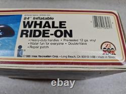 Vintage Wet Set Whale Ride On 84 Inflatable 1985 Orca Pool Float #58561 Intex