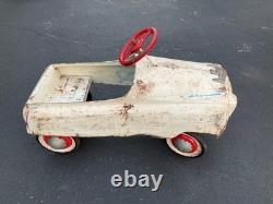 Vintage White 1950's Murray Champion Pedal Car