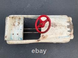 Vintage White 1950's Murray Champion Pedal Car