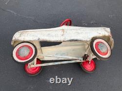 Vintage White 1950's Murray Champion Pedal Car